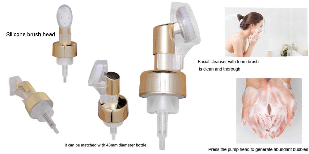 Насос для пены для умывания лица со щеткой