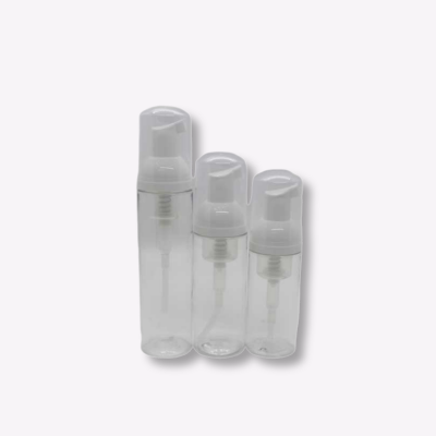 transparent bottle with 0.4cc Output Recyclable PP foam pump